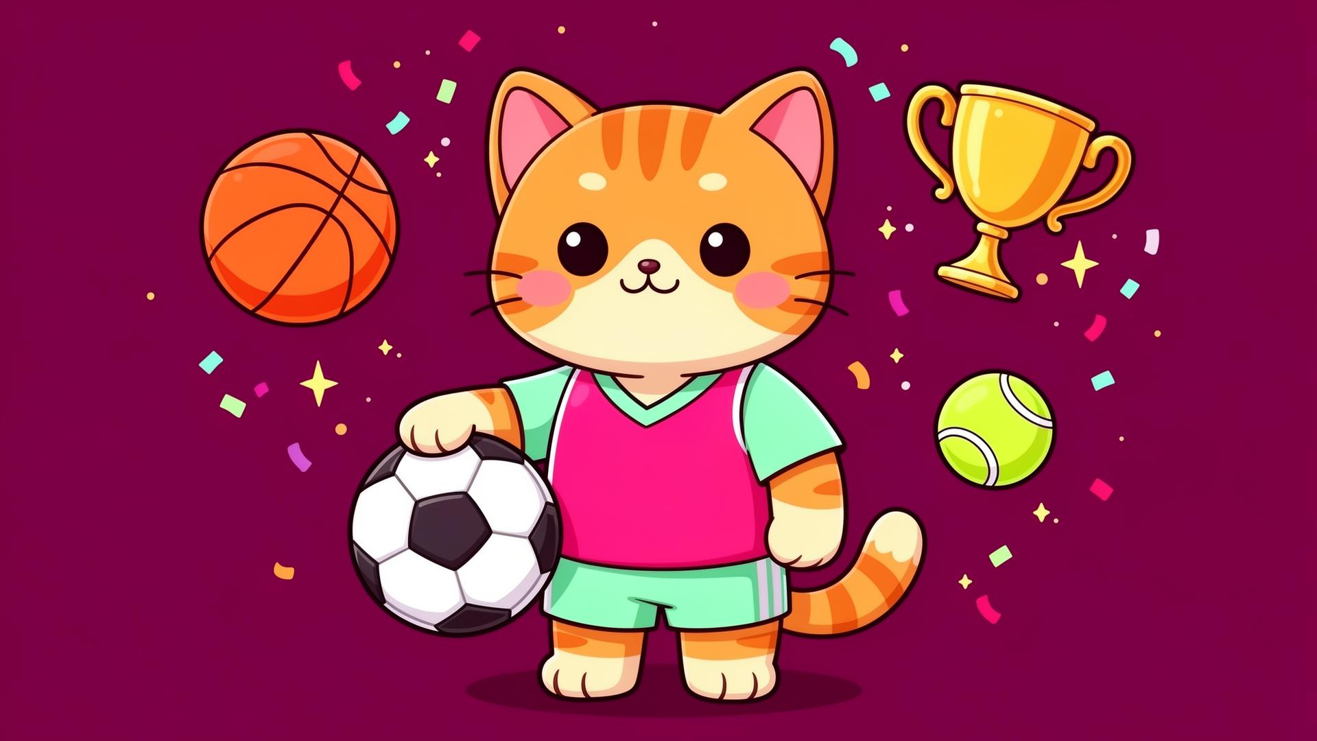 Vrolijke sportmascotte bij CatSpin